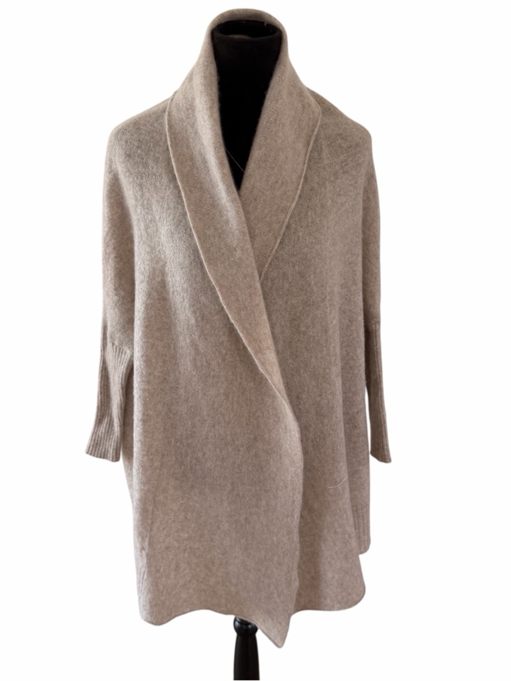 Cashmere Shawl Collar Cocoon Cardigan